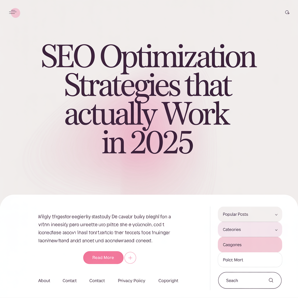 SEO Optimization Strategies That Actually Work in 2025