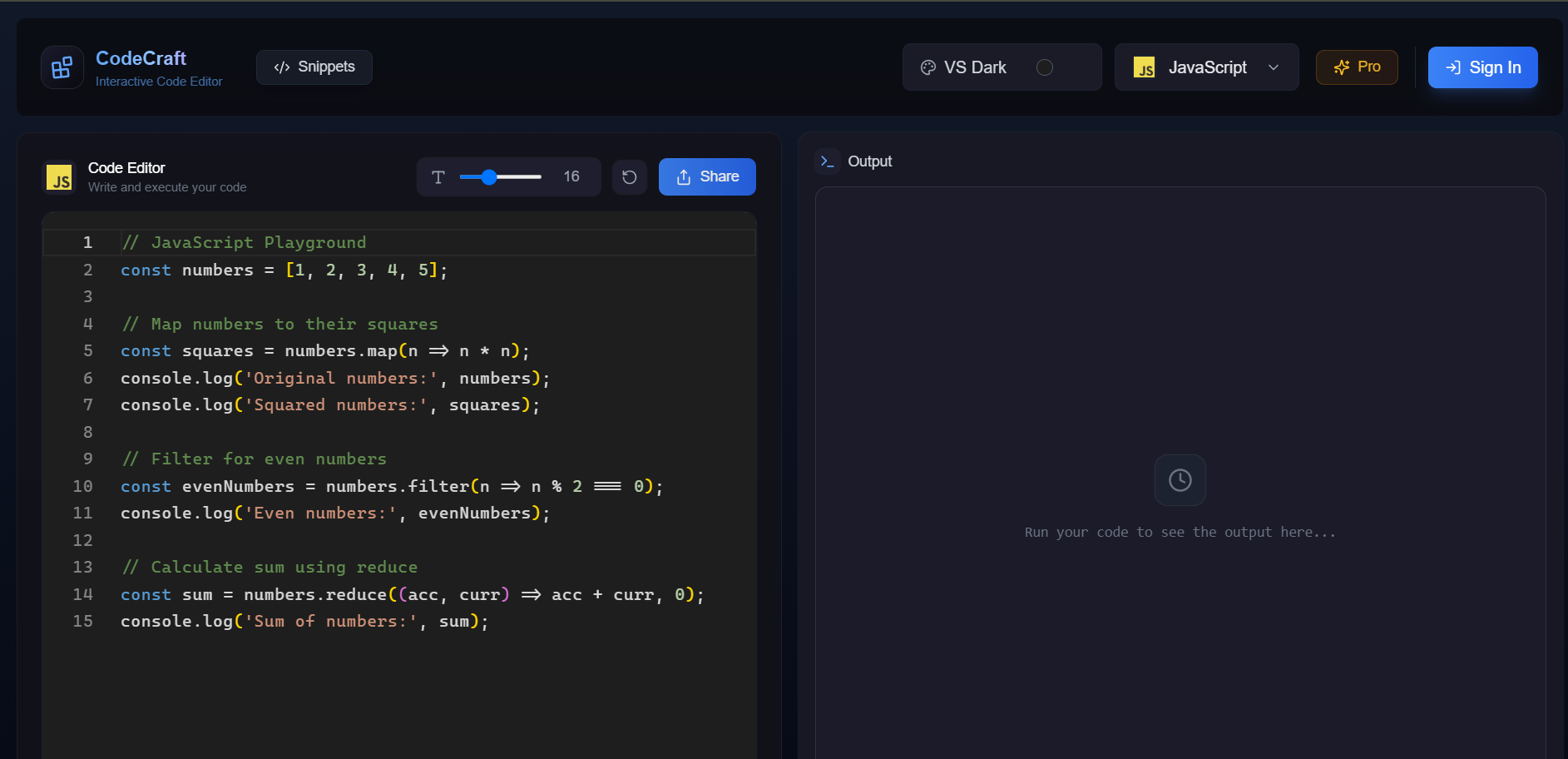 CodeCraft Collaborative Editor