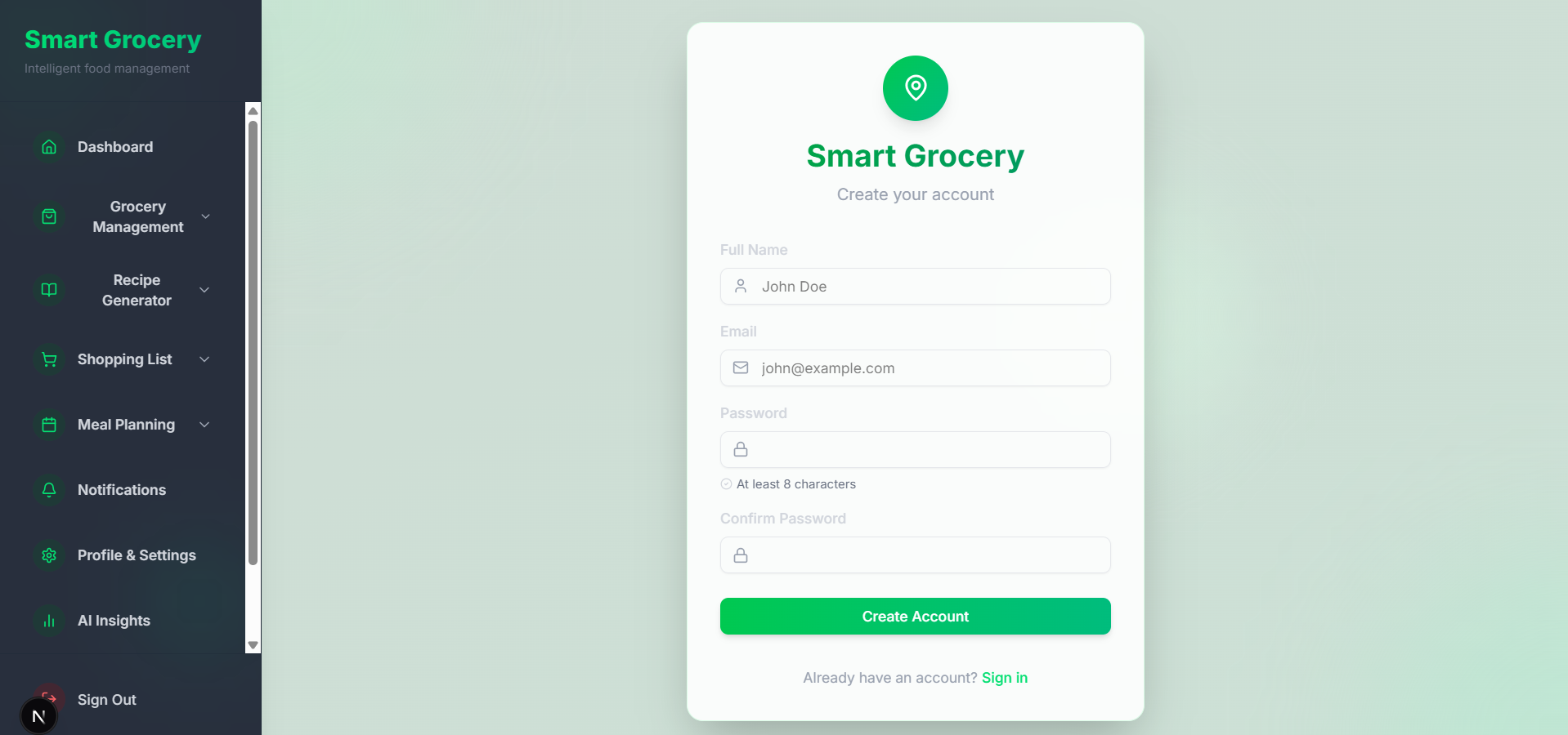 Grocery Management App 4