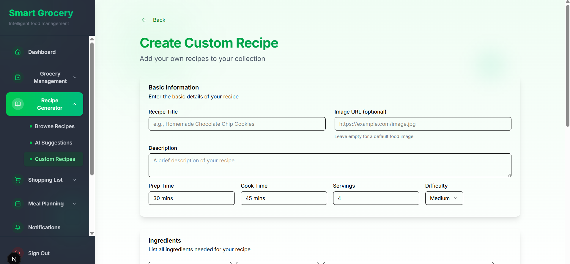 Grocery Management App 14