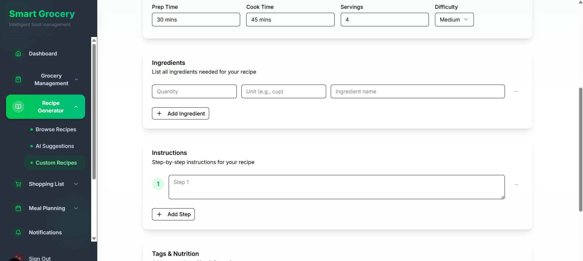 Grocery Management App 15