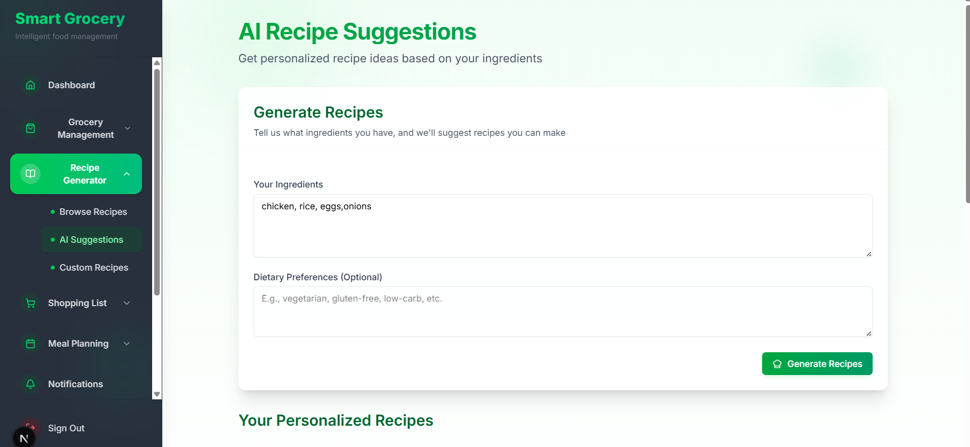 Grocery Management App 21