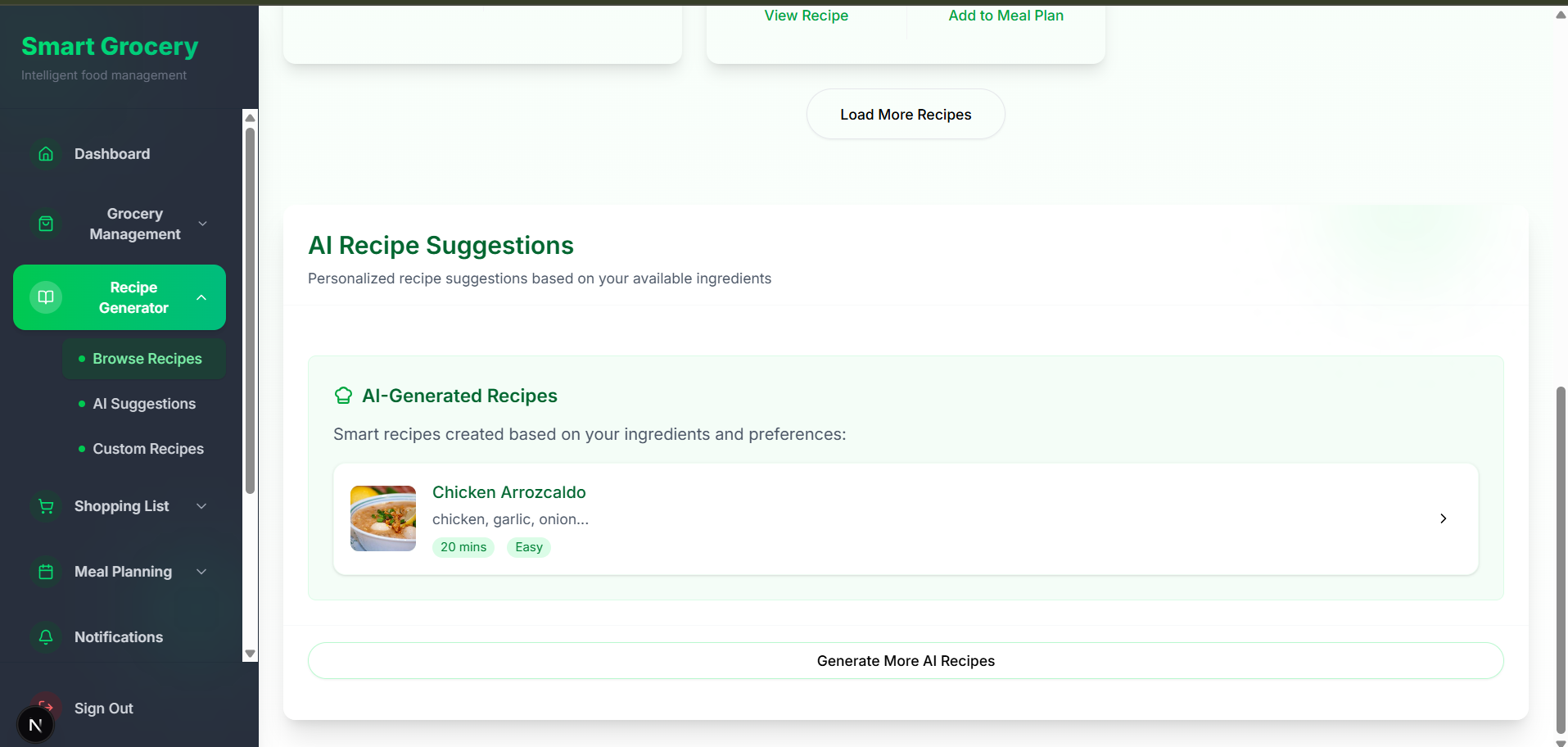 Grocery Management App 22