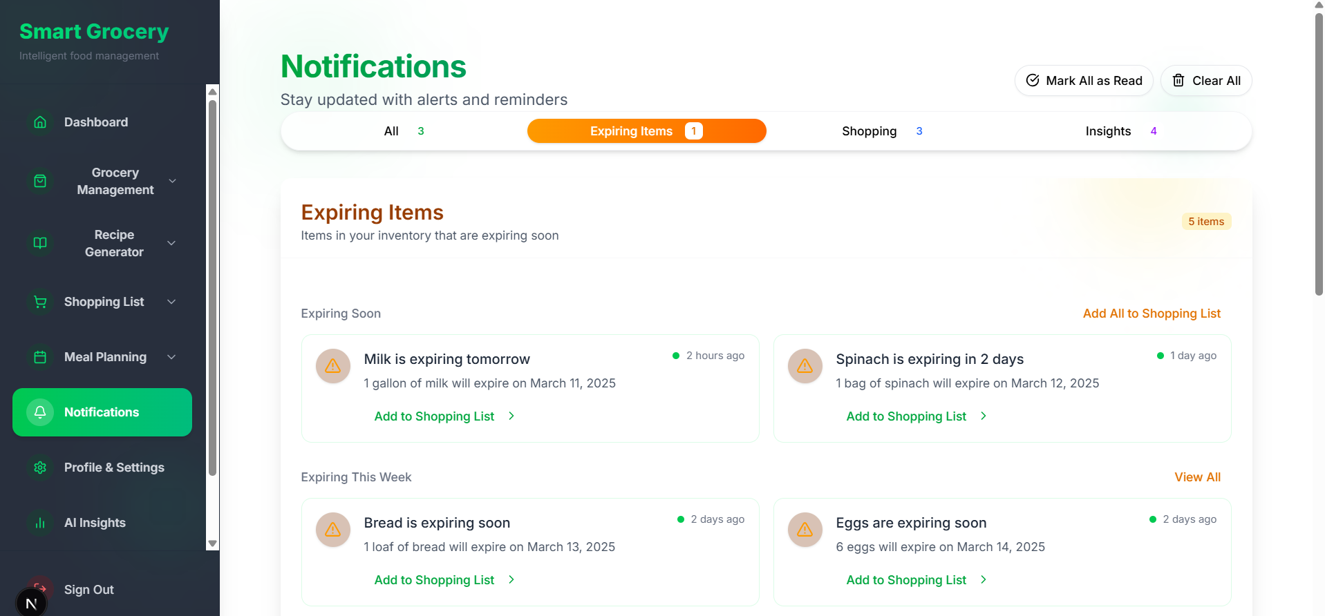 Grocery Management App 39