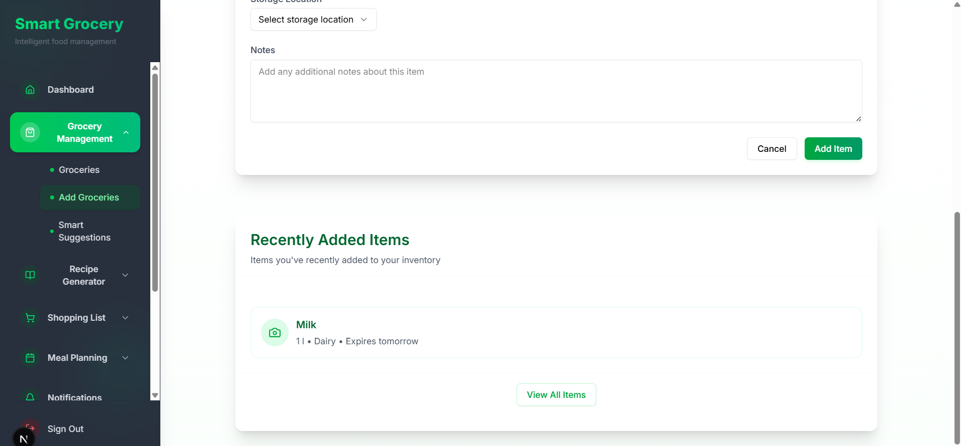 Grocery Management App 7