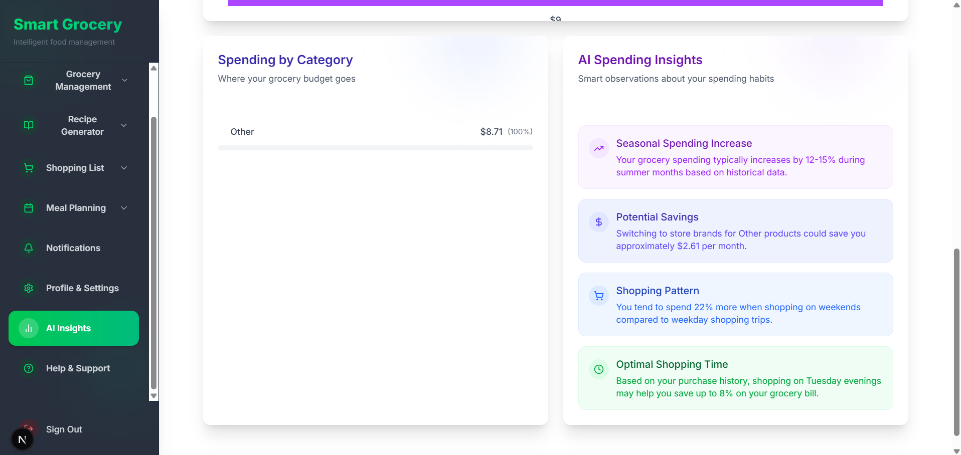 Grocery Management App 44