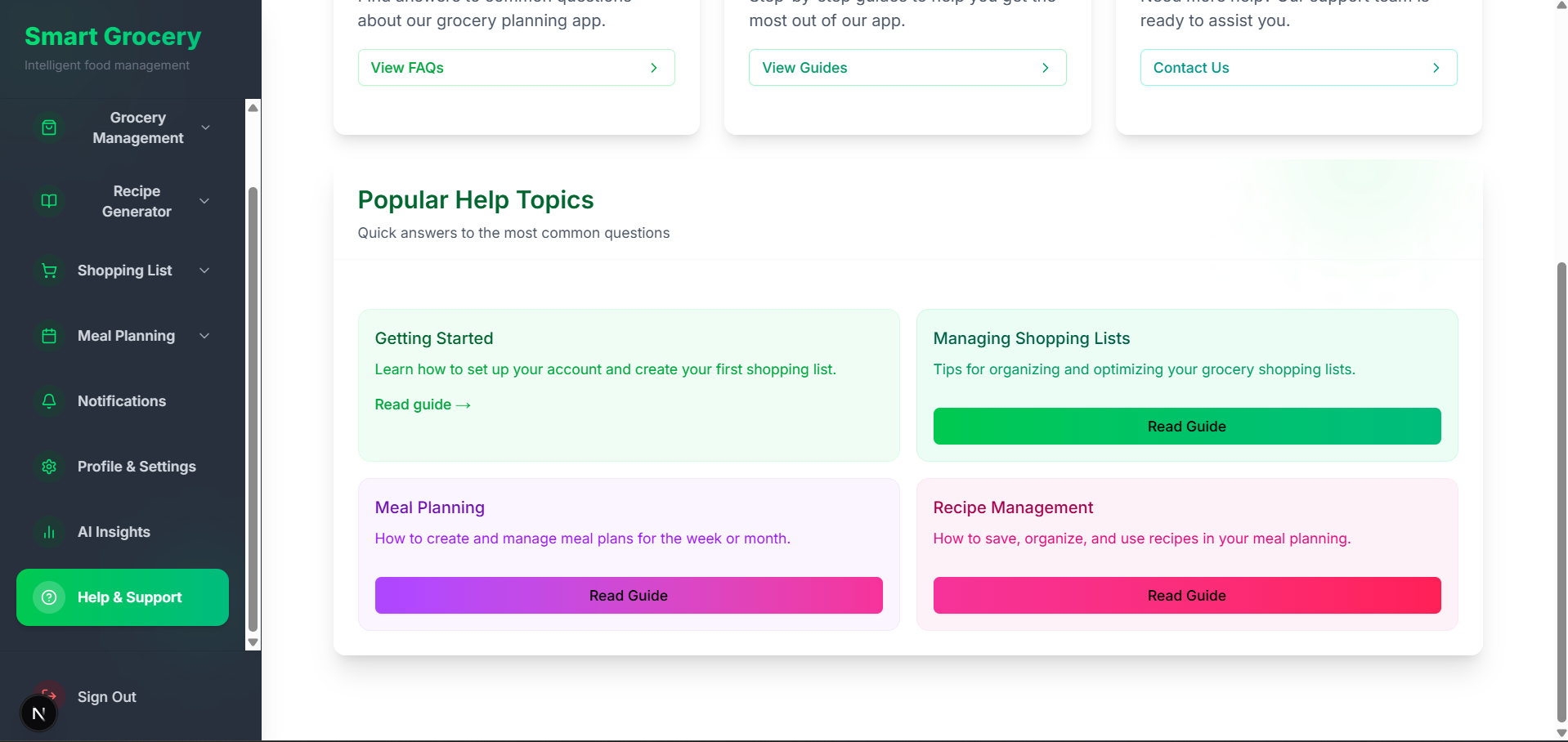Grocery Management App 47