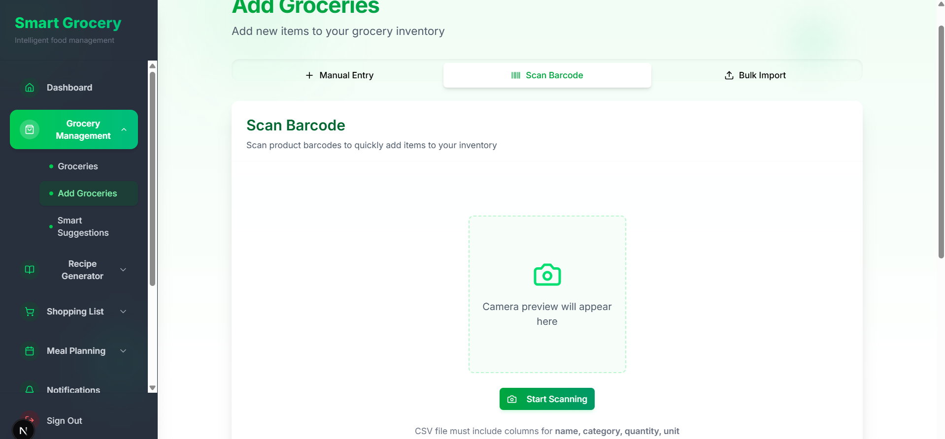 Grocery Management App 8
