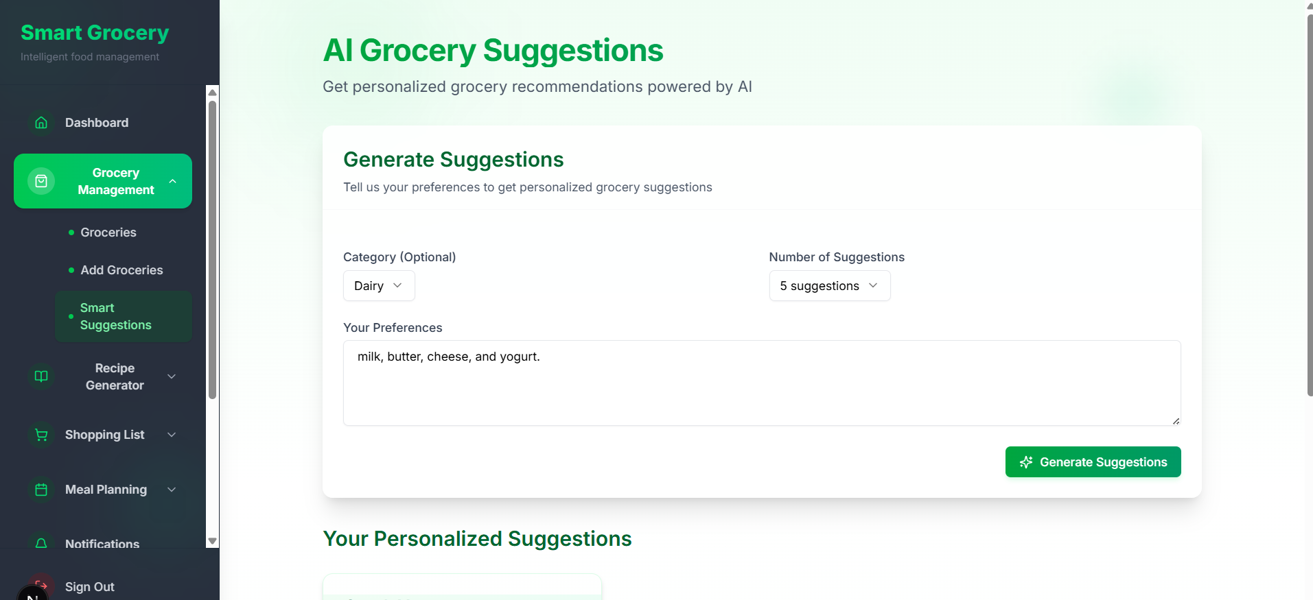 Grocery Management App 12