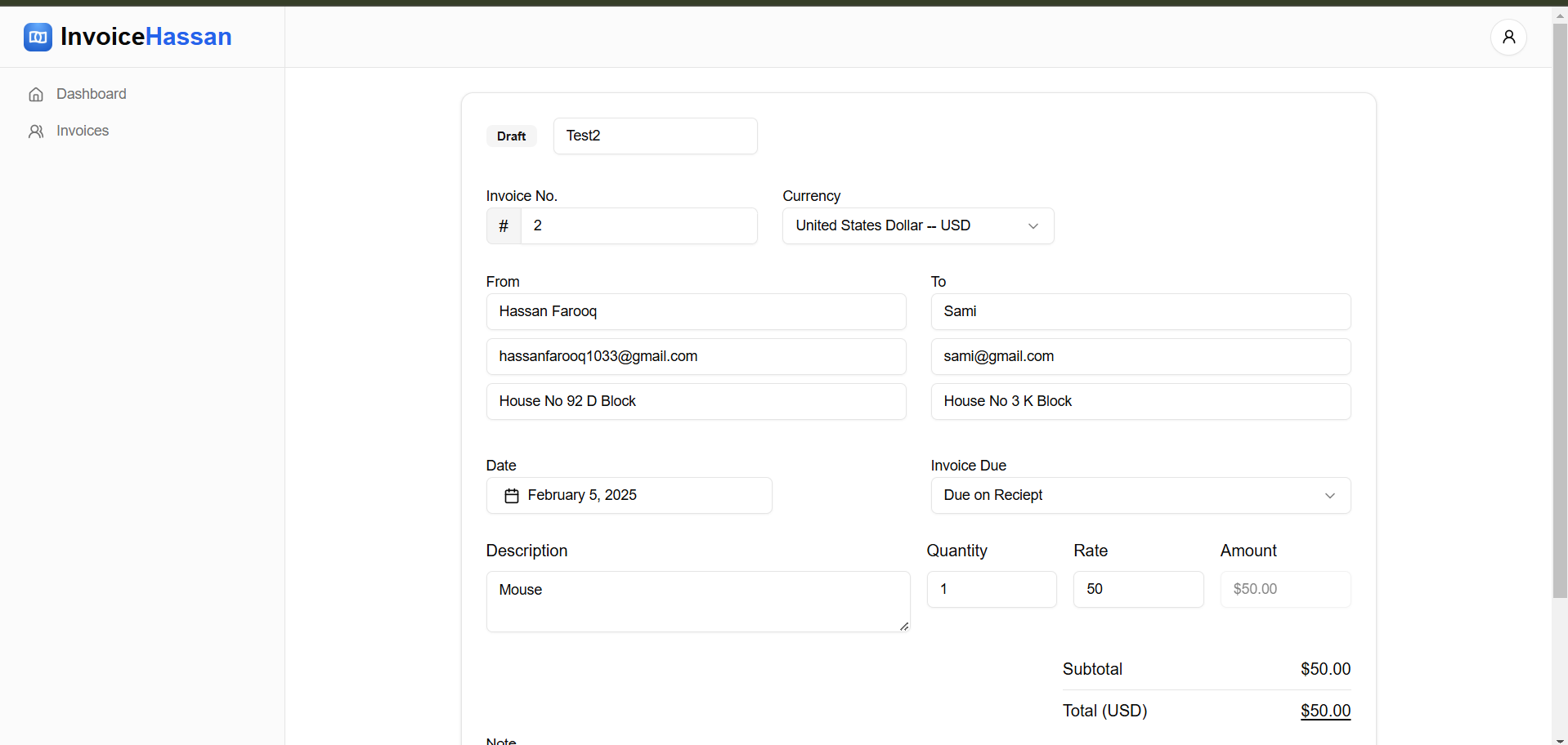 Invoice Platform 5