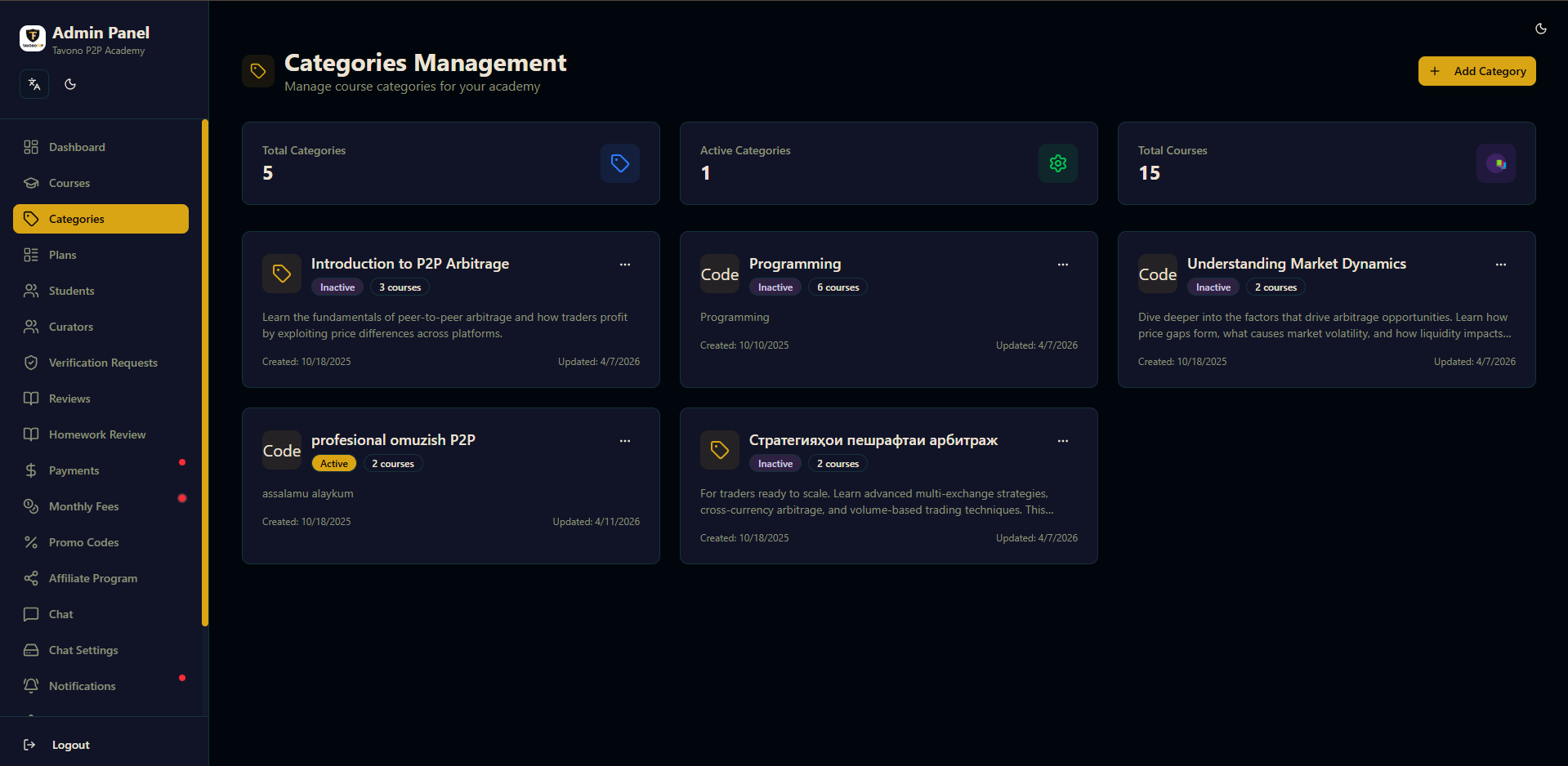 Tavono Academy - Enterprise Learning Management System 4