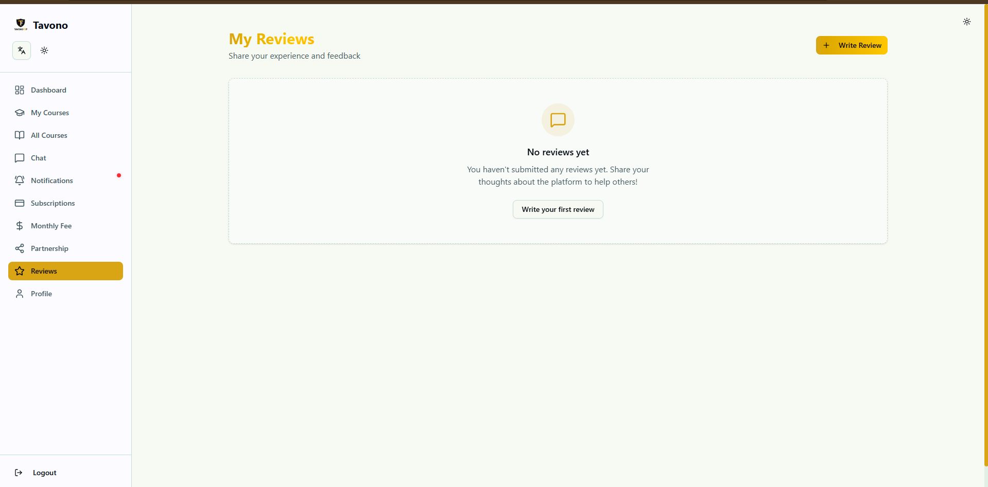 Tavono Academy - Enterprise Learning Management System 54
