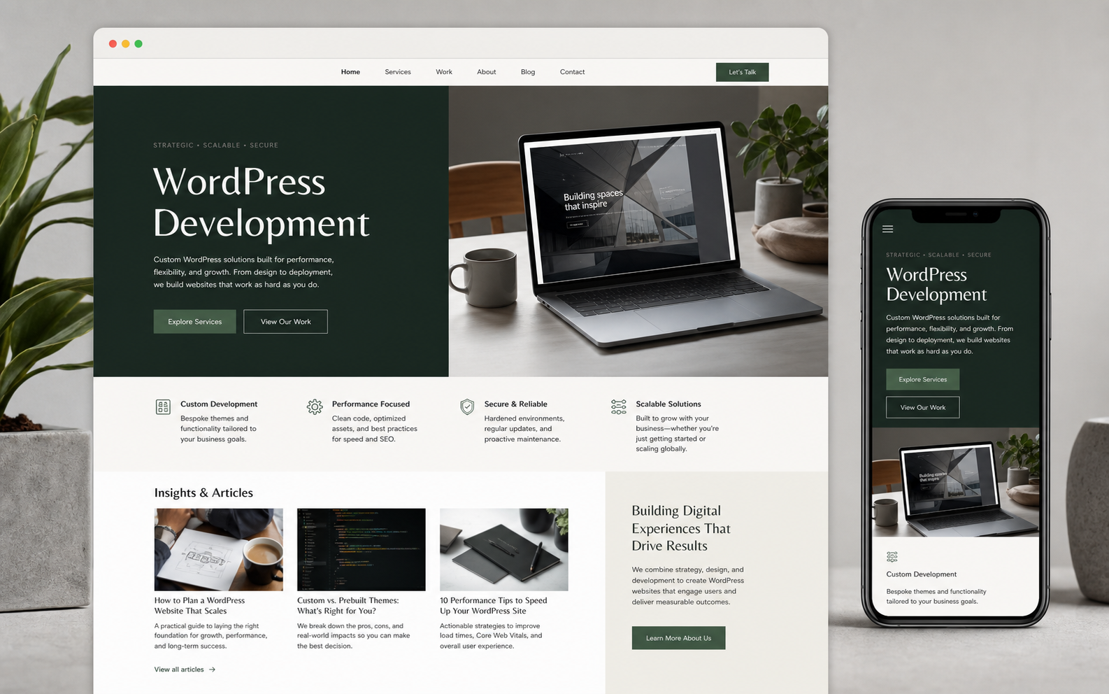 WordPress Development service preview